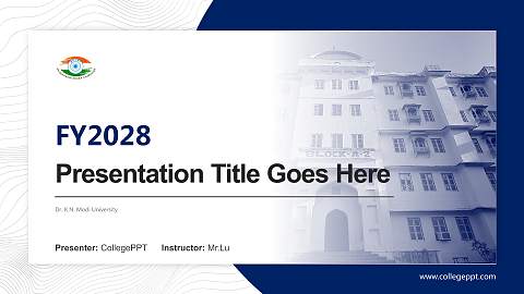 Dr. K.N. Modi University Academic Presentation/Research Findings Report PPT Template