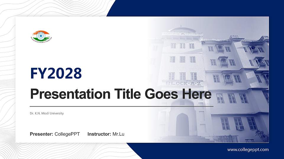 Dr. K.N. Modi University Academic Presentation/Research Findings Report PPT Template16:9 ratio PPT effect preview image