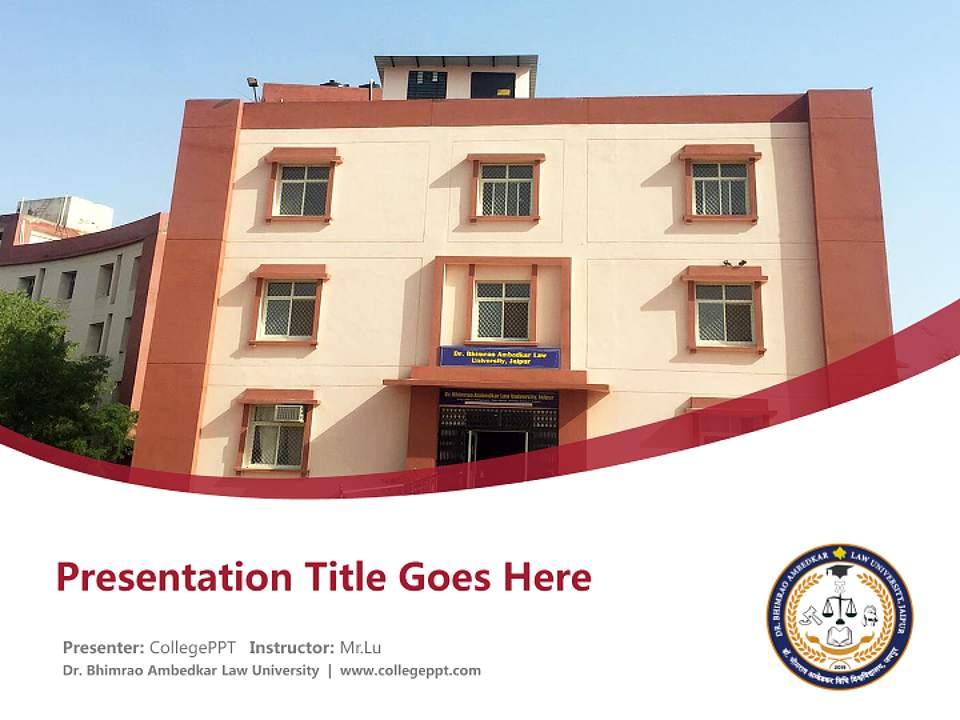 Dr. Bhimrao Ambedkar Law University Course/Courseware Creation PPT Template4:3 ratio PPT effect preview image5