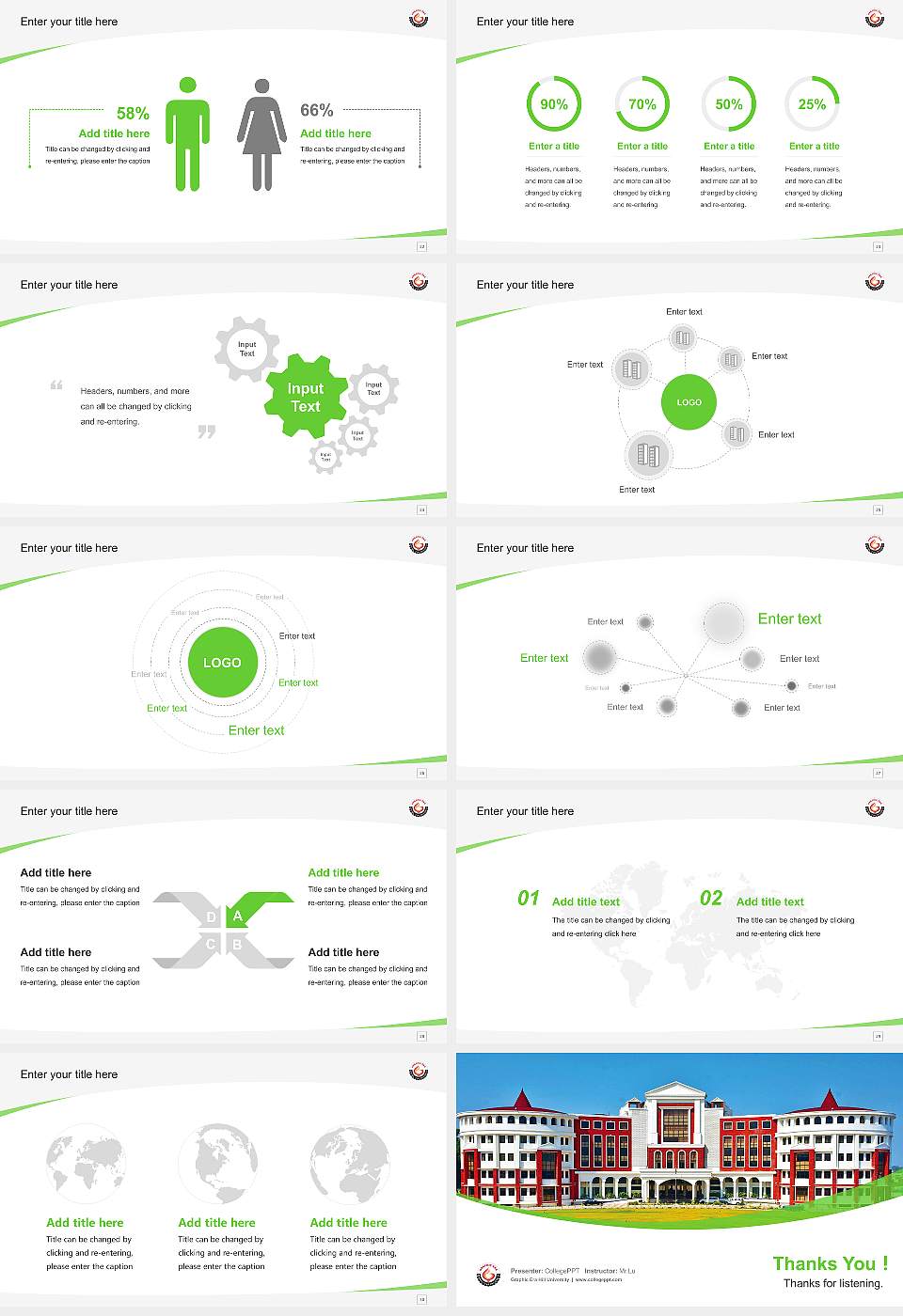 Graphic Era Hill University Course/Courseware Creation PPT Template16:9 ratio PPT effect preview image4