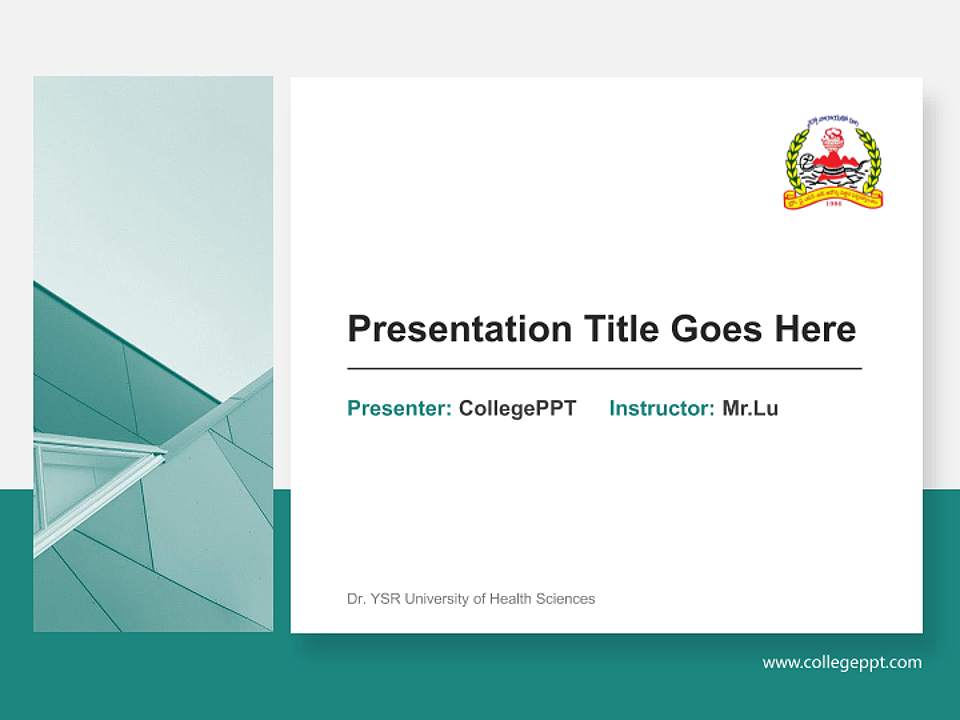Dr. YSR University of Health Sciences General Purpose PPT Template4:3 ratio PPT effect preview image6