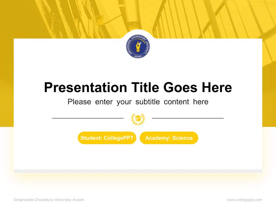 Girijananda Chowdhury University Assam National Scholarship Defense PPT Template4:3 ratio PPT effect preview image4