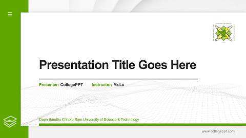 Deen Bandhu Chhotu Ram University of Science & Technology Thesis Proposal/Graduation Defense PPT Template