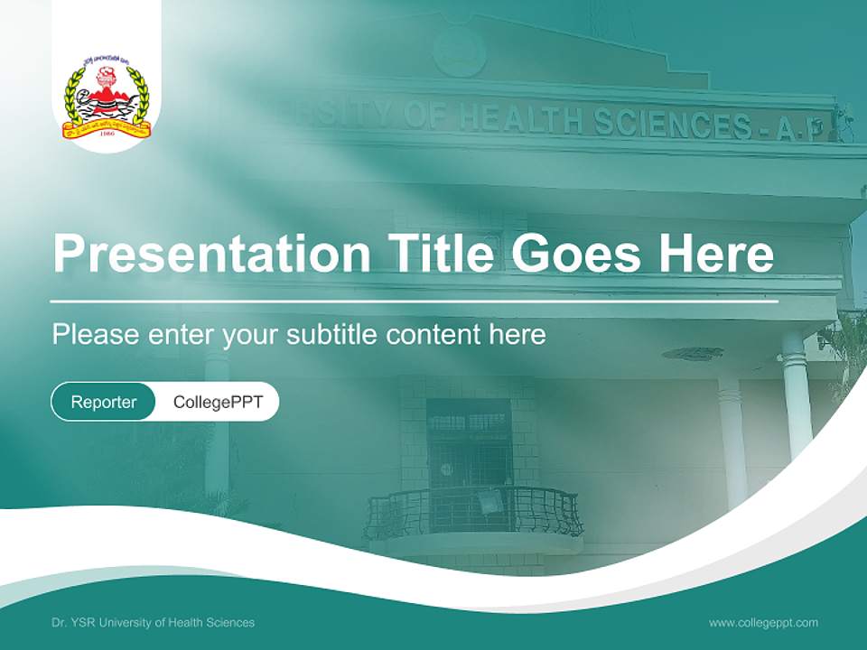 Dr. YSR University of Health Sciences Lecture Sharing and Networking Event PPT Template4:3 ratio PPT effect preview image4