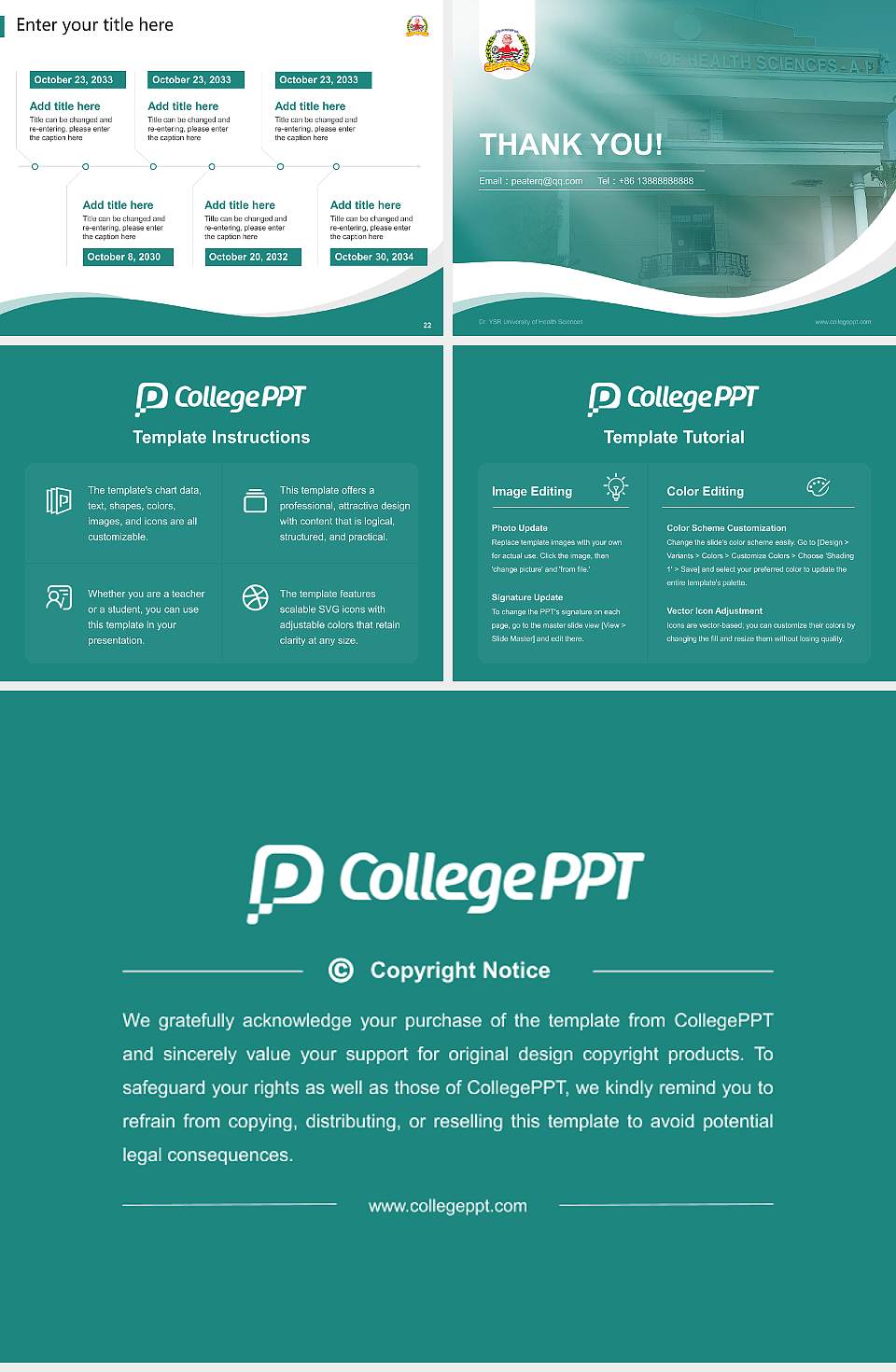 Dr. YSR University of Health Sciences Lecture Sharing and Networking Event PPT Template4:3 ratio PPT effect preview image4