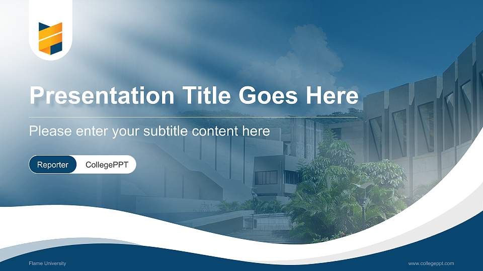 Flame University Lecture Sharing and Networking Event PPT Template16:9 ratio PPT effect preview image