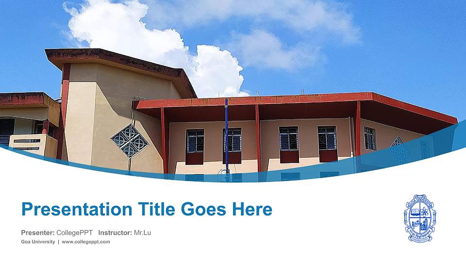 Goa University Course/Courseware Creation PPT Template16:9 ratio PPT effect preview image