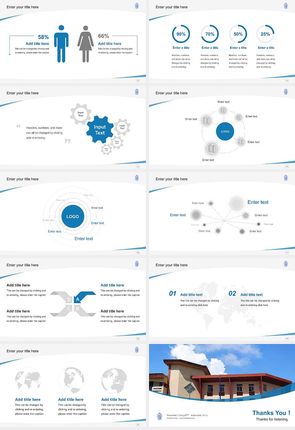 Goa University Course/Courseware Creation PPT Template16:9 ratio PPT effect preview image4