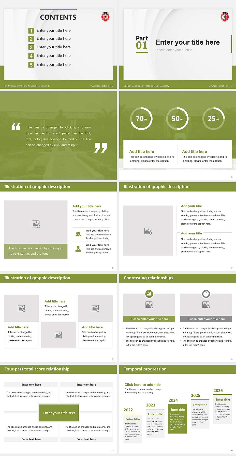 Dr. Ram Manohar Lohiya National Law University Thesis Proposal/Graduation Defense PPT Template4:3 ratio PPT effect preview image2