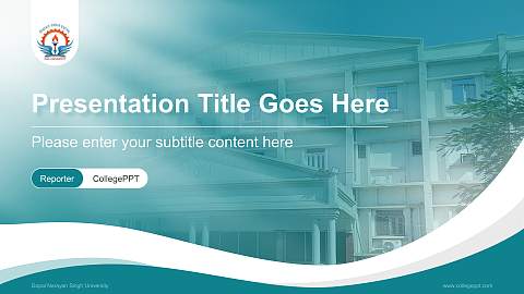 Gopal Narayan Singh University Lecture Sharing and Networking Event PPT Template