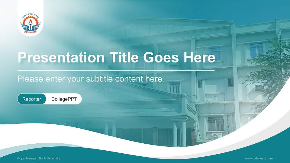 Gopal Narayan Singh University Lecture Sharing and Networking Event PPT Template16:9 ratio PPT effect preview image