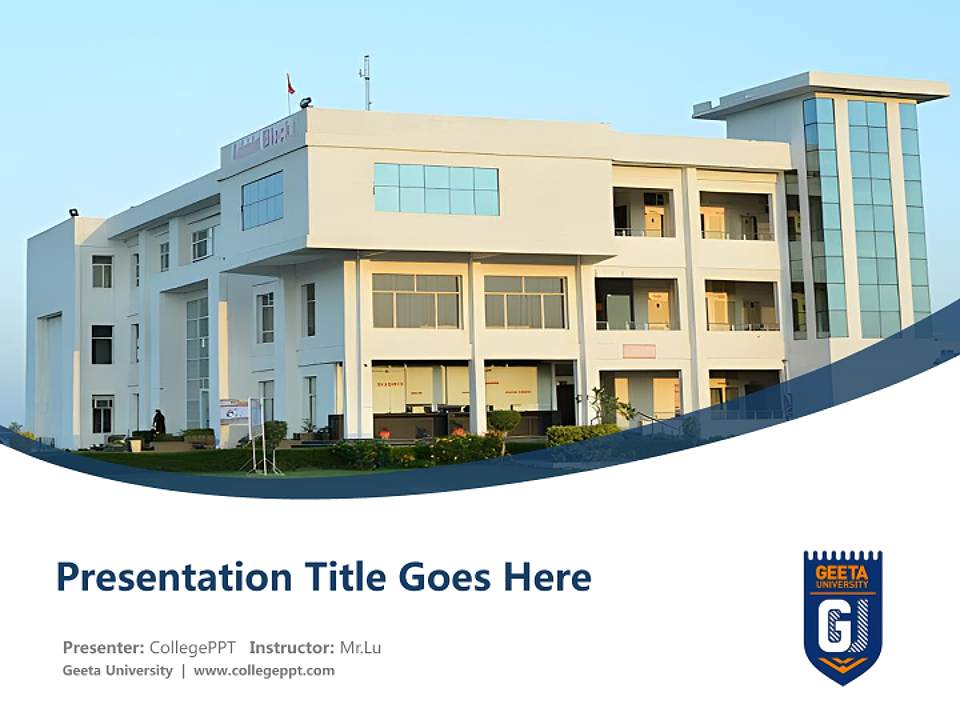 Geeta University Course/Courseware Creation PPT Template4:3 ratio PPT effect preview image5