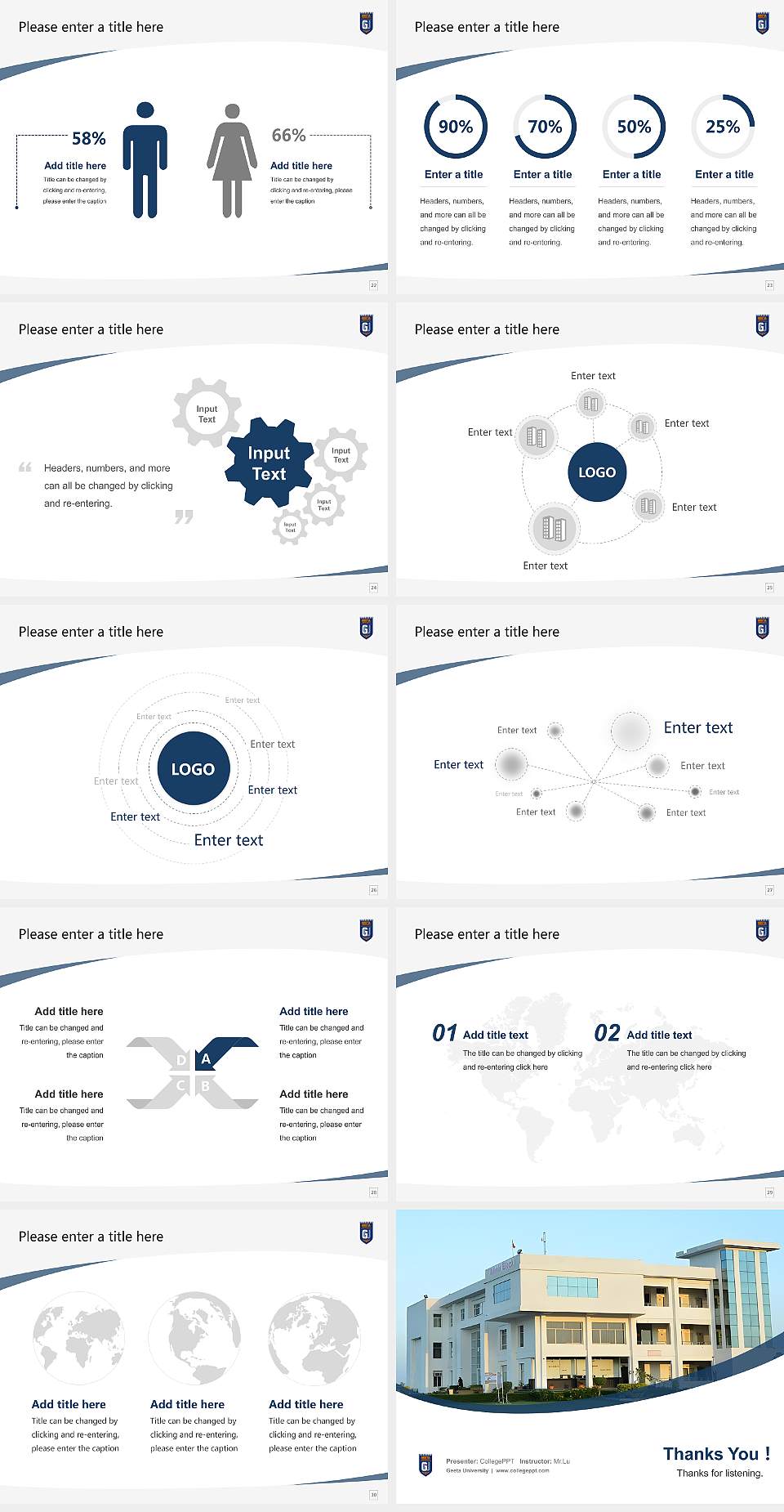 Geeta University Course/Courseware Creation PPT Template4:3 ratio PPT effect preview image4