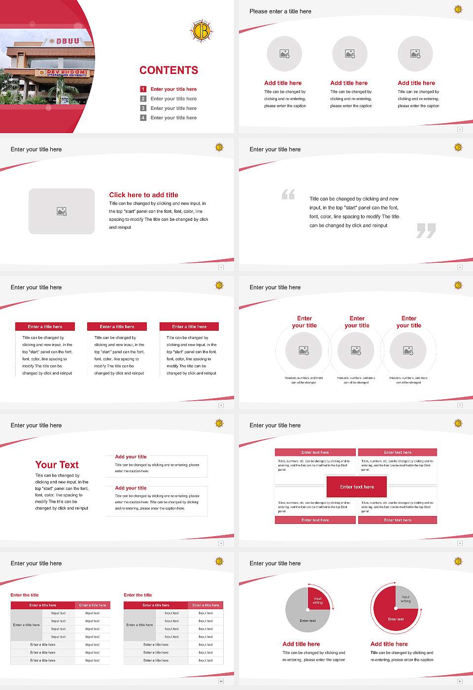 Dev Bhoomi Uttrakhand University Course/Courseware Creation PPT Template16:9 ratio PPT effect preview image2