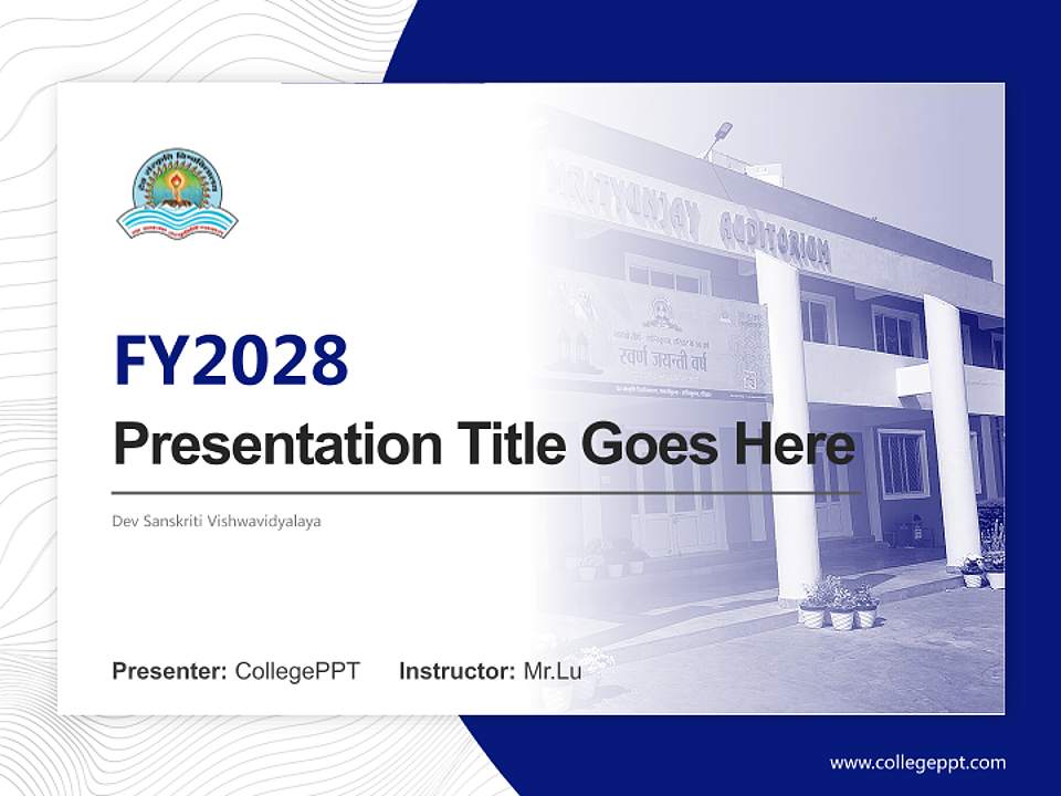 Dev Sanskriti Vishwavidyalaya Academic Presentation/Research Findings Report PPT Template4:3 ratio PPT effect preview image5