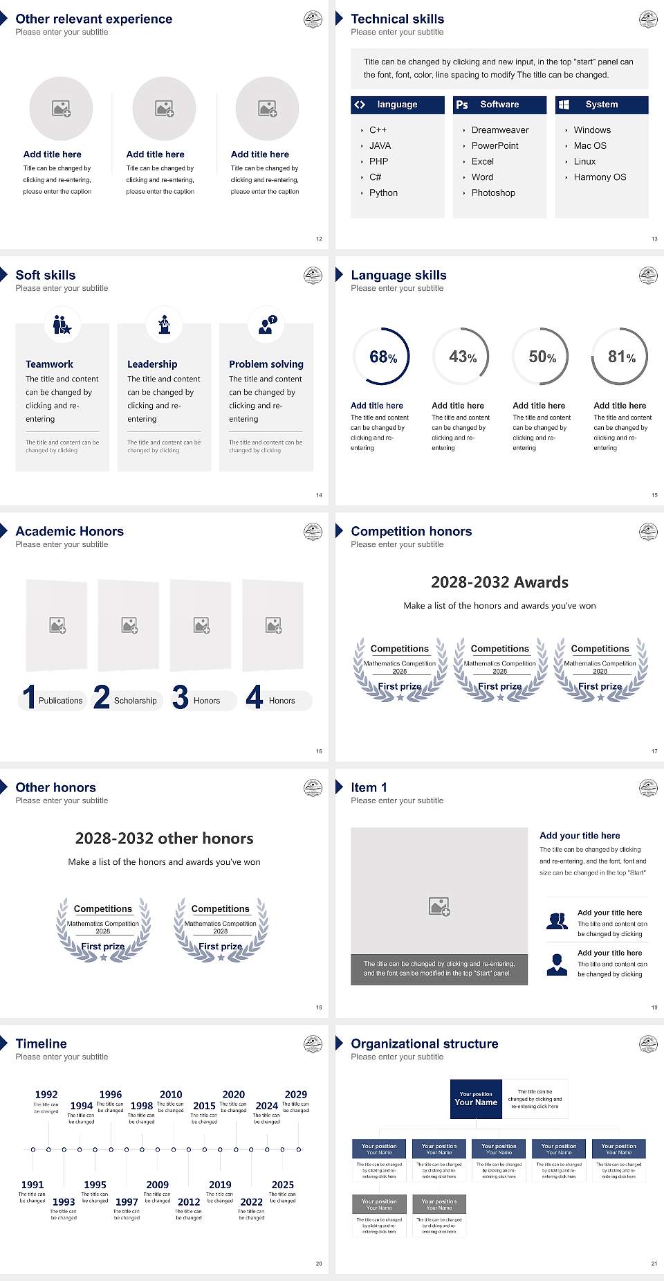 Doon University Resume PPT Template4:3 ratio PPT effect preview image3
