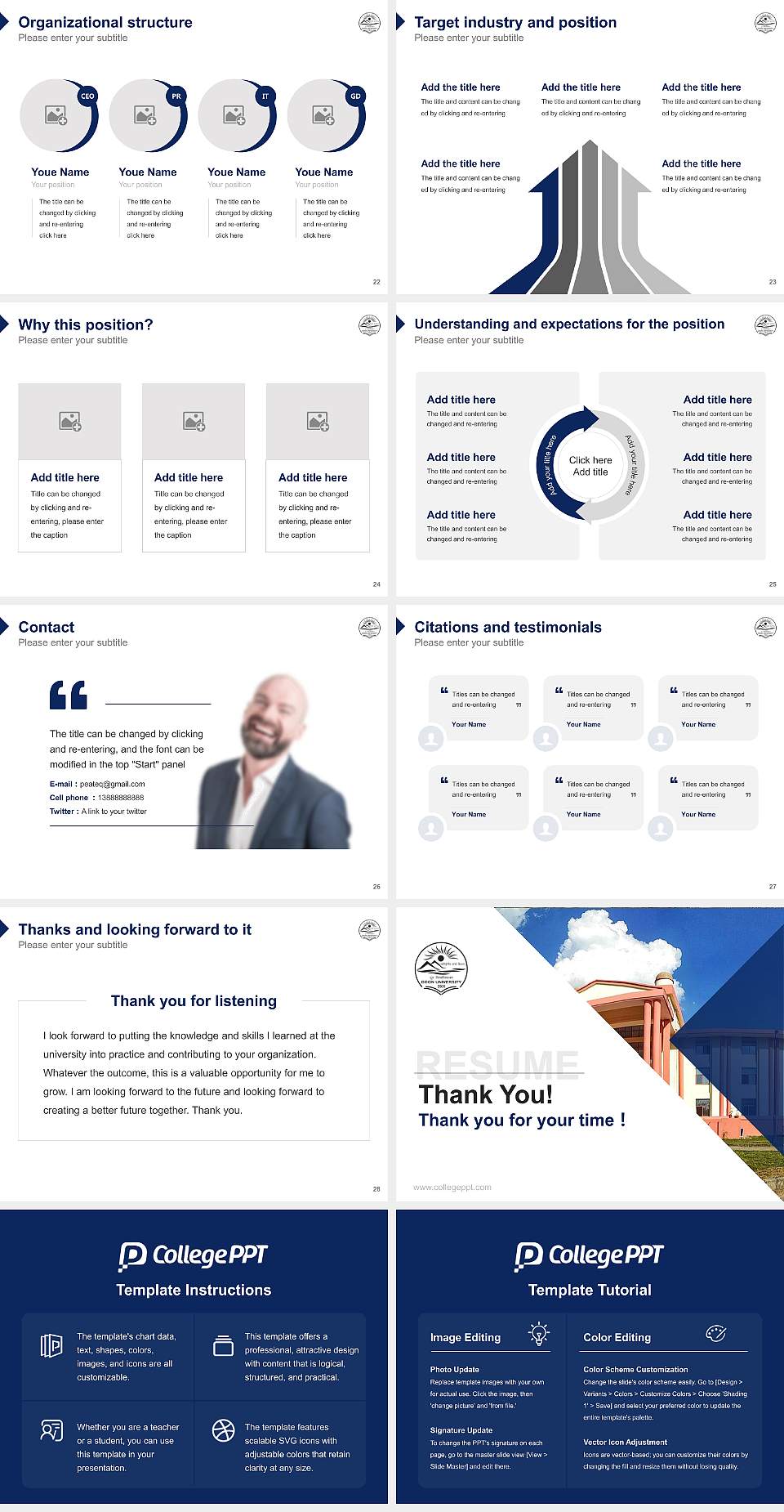 Doon University Resume PPT Template4:3 ratio PPT effect preview image4