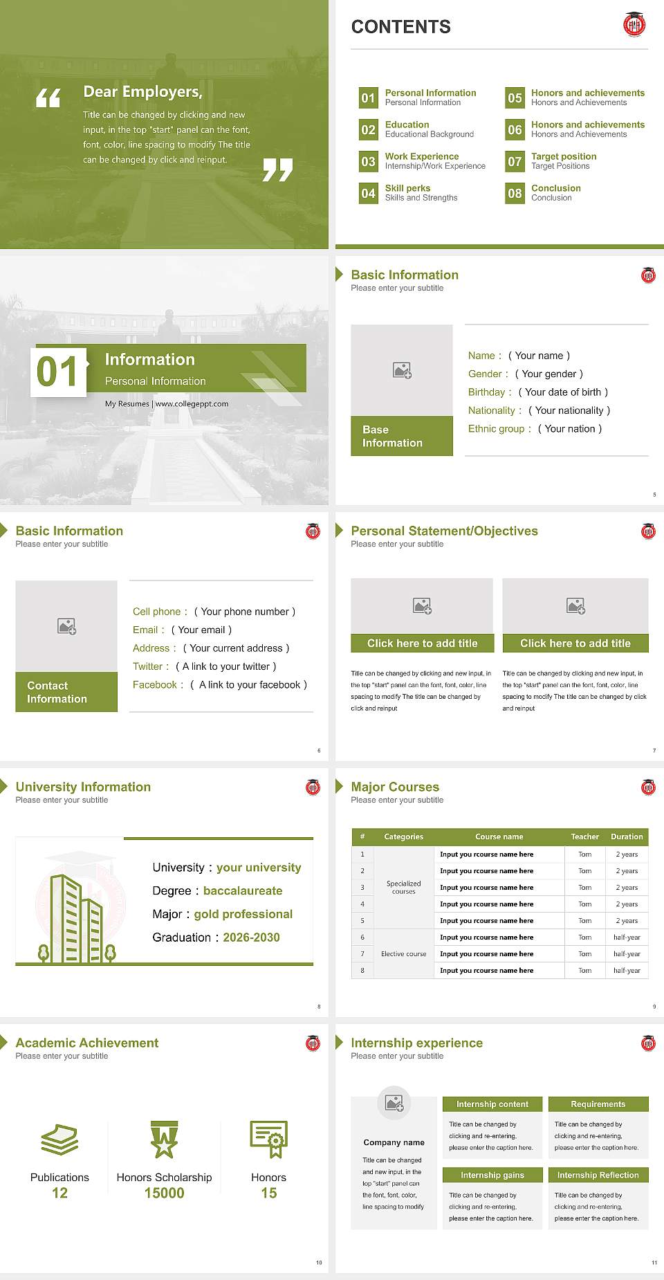 Dr. Ram Manohar Lohiya National Law University Resume PPT Template4:3 ratio PPT effect preview image2