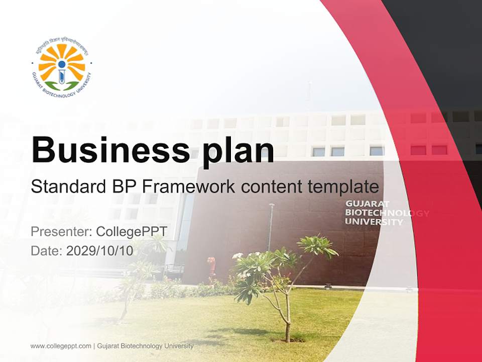 Gujarat Biotechnology University Competition/Entrepreneurship Contest PPT Template4:3 ratio PPT effect preview image9
