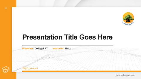 GSFC University Thesis Proposal/Graduation Defense PPT Template