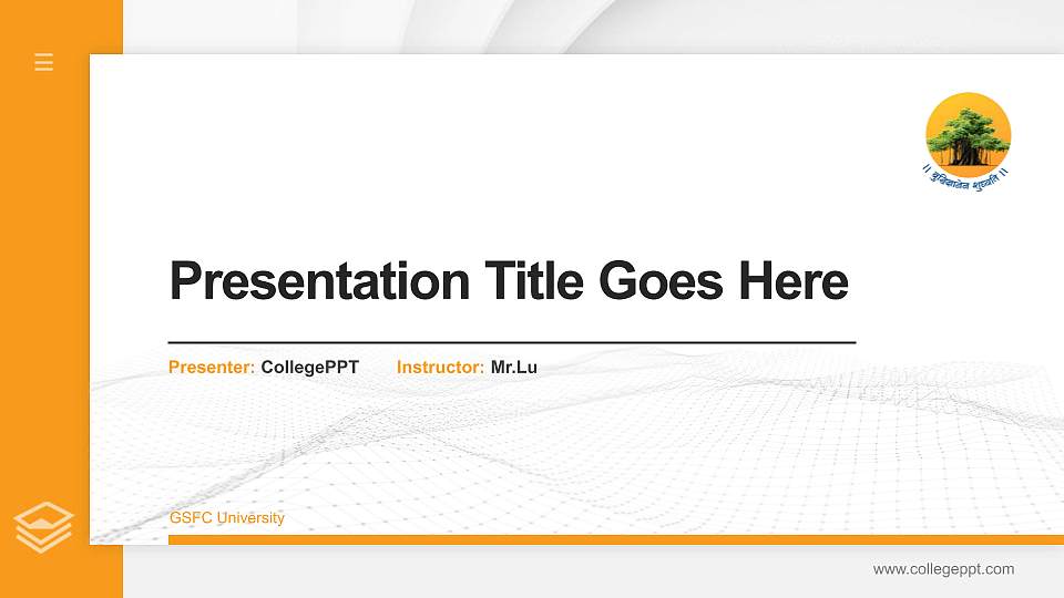 GSFC University Thesis Proposal/Graduation Defense PPT Template16:9 ratio PPT effect preview image