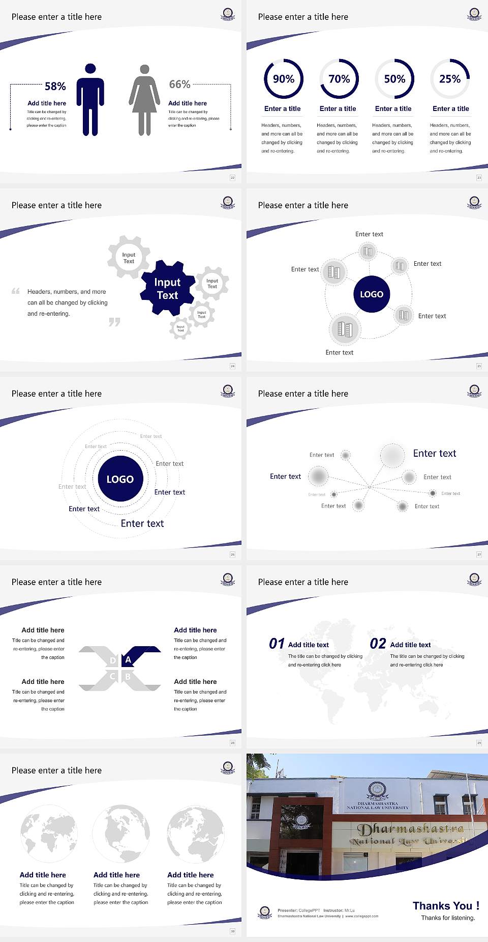 Dharmashastra National Law University Course/Courseware Creation PPT Template4:3 ratio PPT effect preview image4