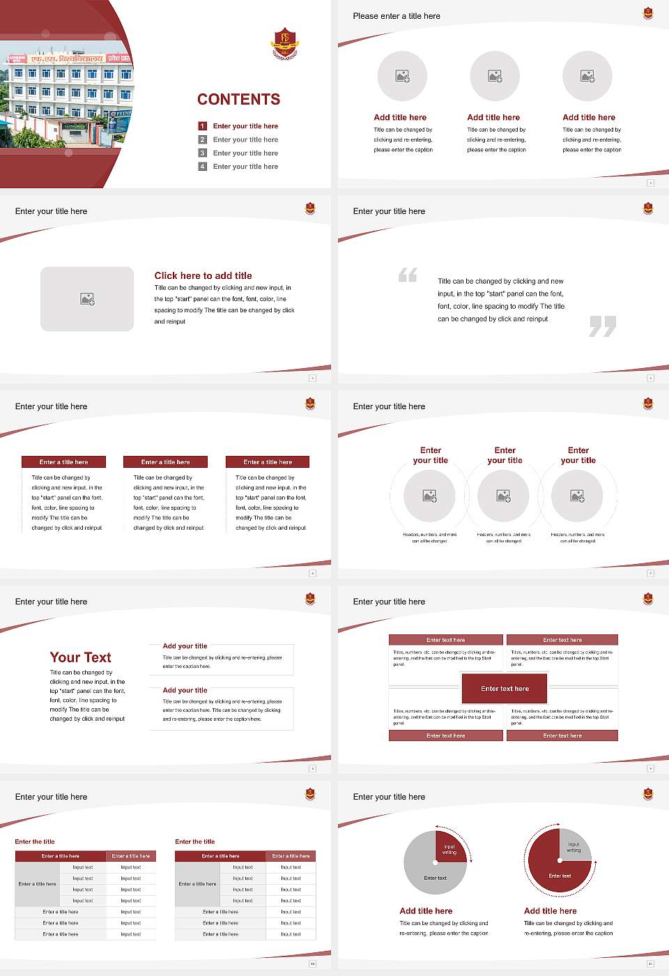 F.S. University Course/Courseware Creation PPT Template16:9 ratio PPT effect preview image2