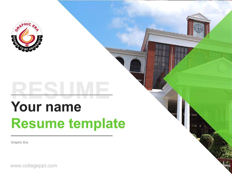 Graphic Era Resume PPT Template4:3 ratio PPT effect preview image5
