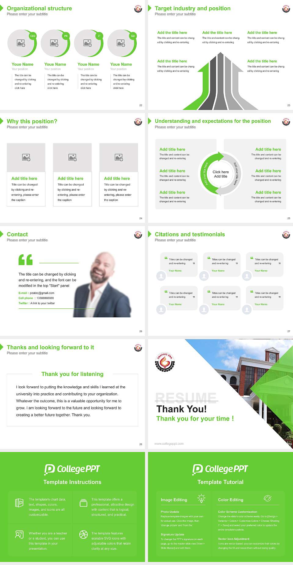 Graphic Era Resume PPT Template4:3 ratio PPT effect preview image4