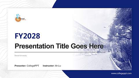 Eternal University Academic Presentation/Research Findings Report PPT Template