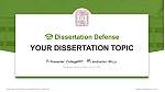 Gandhigram Rural Institute Graduation Thesis Defense PPT Template