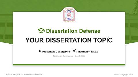 Gandhigram Rural Institute Graduation Thesis Defense PPT Template