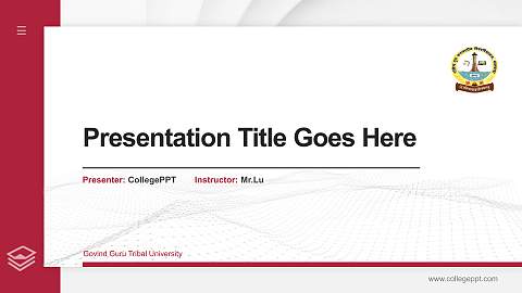 Govind Guru Tribal University Thesis Proposal/Graduation Defense PPT Template