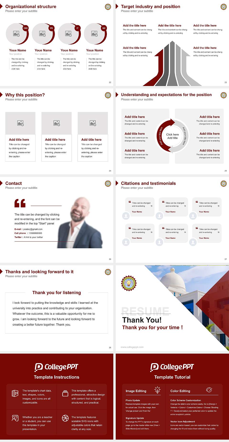 Dr. A.P.J. Abdul Kalam Technical University Resume PPT Template4:3 ratio PPT effect preview image4