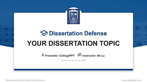GLS University Graduation Thesis Defense PPT Template