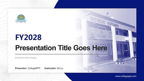 Dev Sanskriti Vishwavidyalaya Academic Presentation/Research Findings Report PPT Template