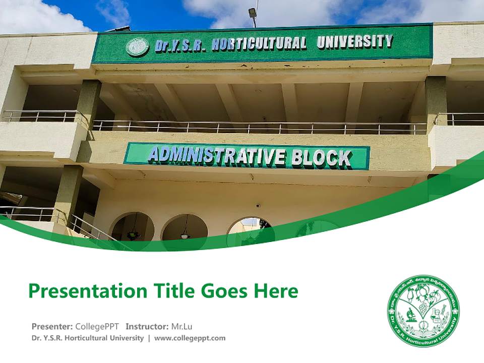 Dr. Y.S.R. Horticultural University Course/Courseware Creation PPT Template4:3 ratio PPT effect preview image5
