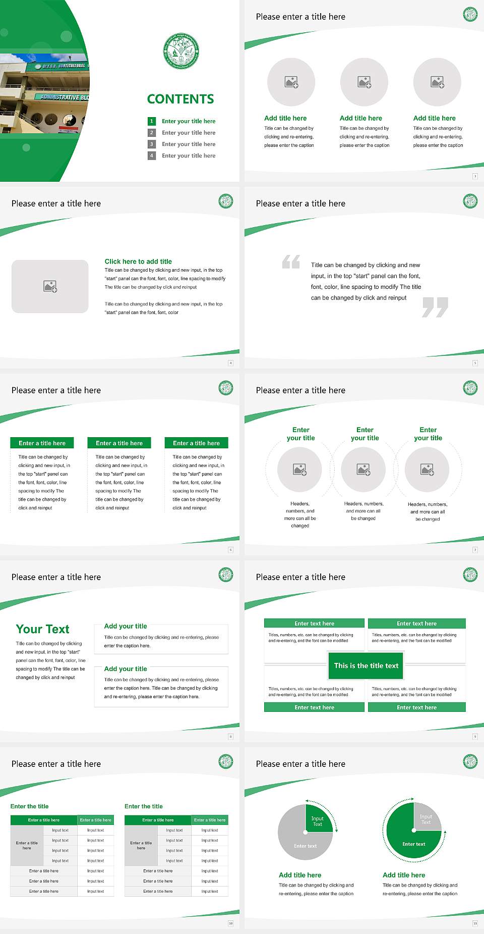 Dr. Y.S.R. Horticultural University Course/Courseware Creation PPT Template4:3 ratio PPT effect preview image2