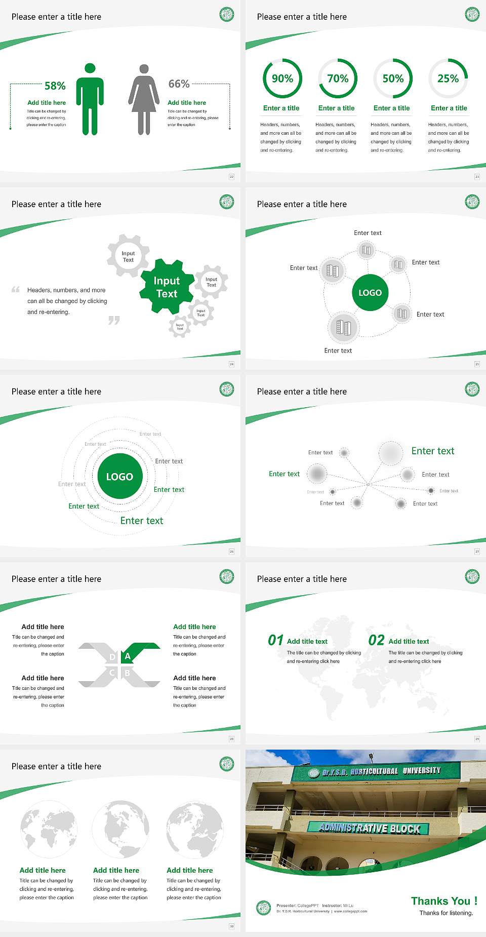Dr. Y.S.R. Horticultural University Course/Courseware Creation PPT Template4:3 ratio PPT effect preview image4