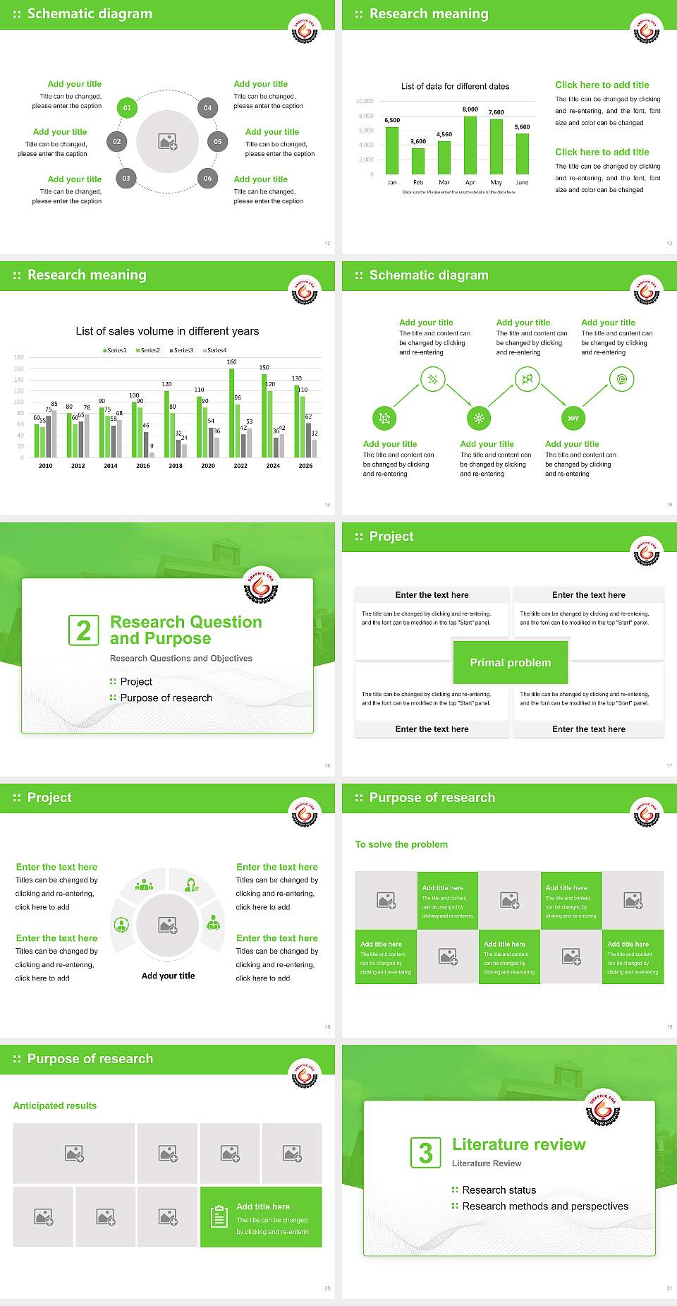 Graphic Era Graduation Thesis Defense PPT Template4:3 ratio PPT effect preview image3