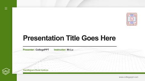 Gandhigram Rural Institute Thesis Proposal/Graduation Defense PPT Template