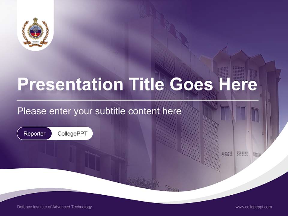 Defence Institute of Advanced Technology Lecture Sharing and Networking Event PPT Template4:3 ratio PPT effect preview image4