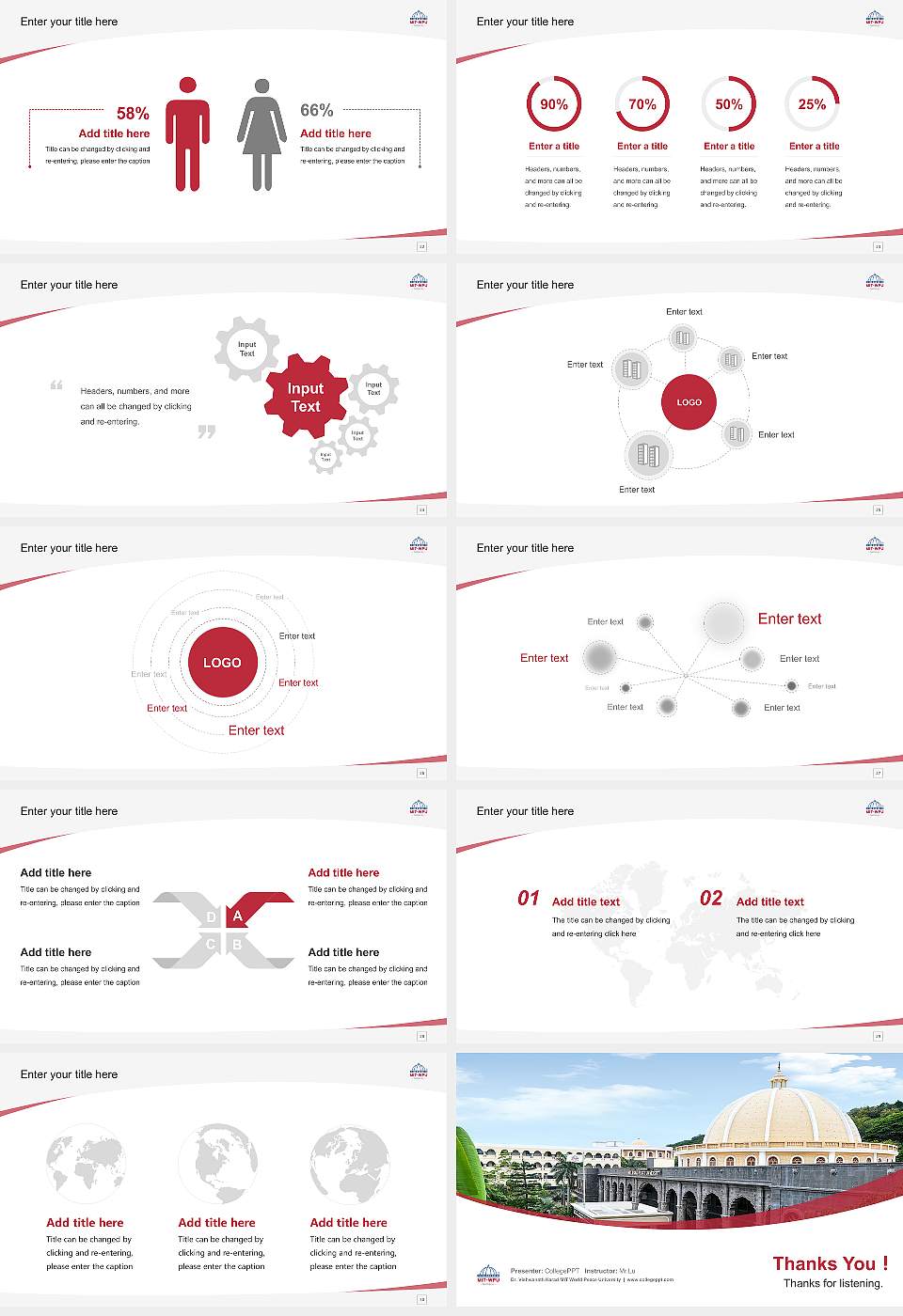 Dr. Vishwanath Karad MIT World Peace University Course/Courseware Creation PPT Template16:9 ratio PPT effect preview image4