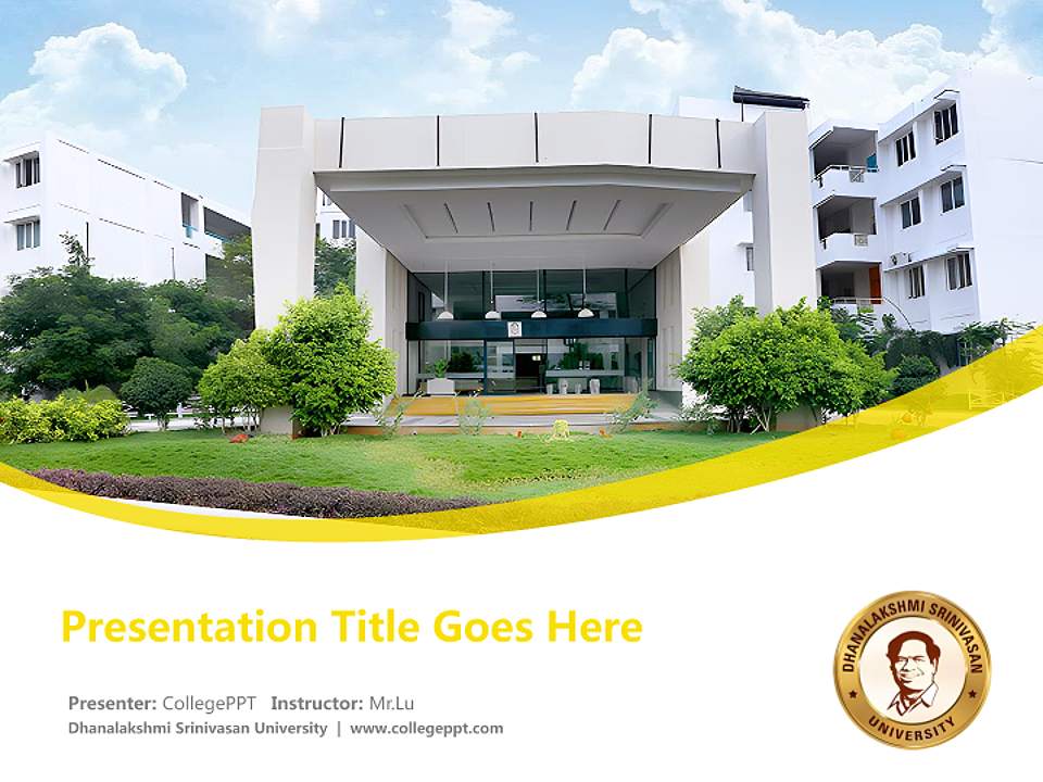 Dhanalakshmi Srinivasan University Course/Courseware Creation PPT Template4:3 ratio PPT effect preview image5