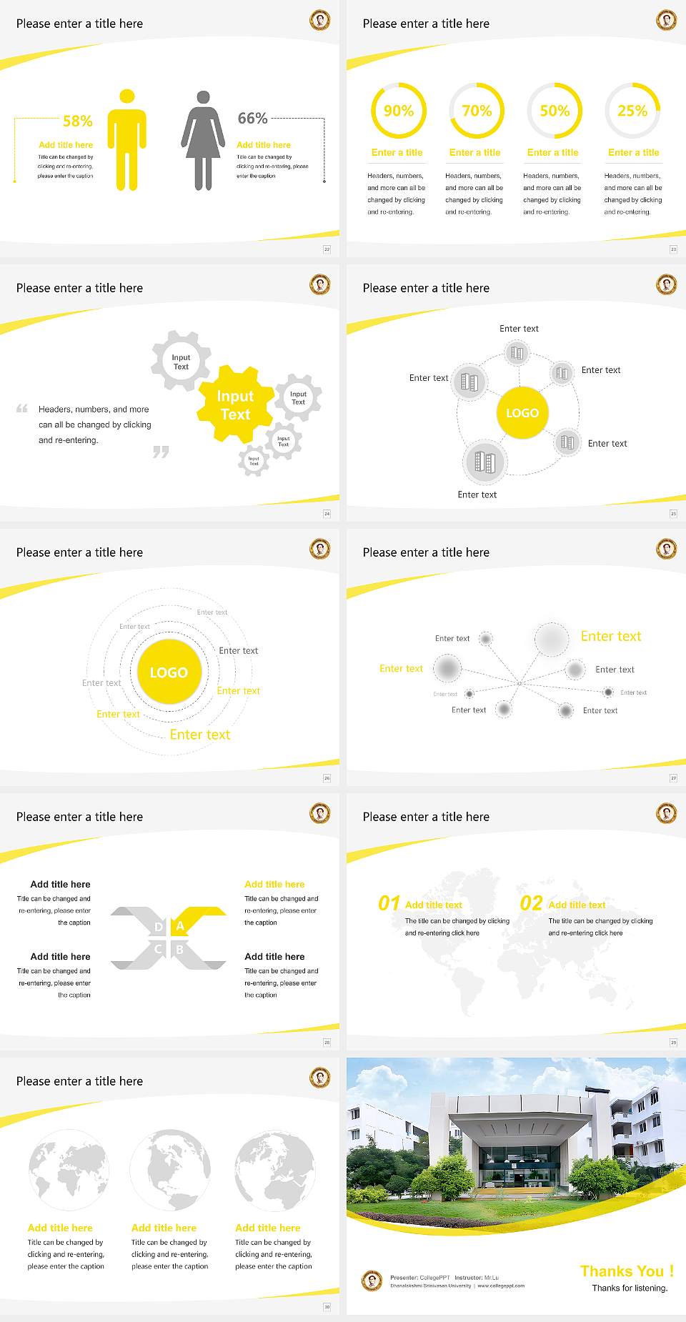 Dhanalakshmi Srinivasan University Course/Courseware Creation PPT Template4:3 ratio PPT effect preview image4