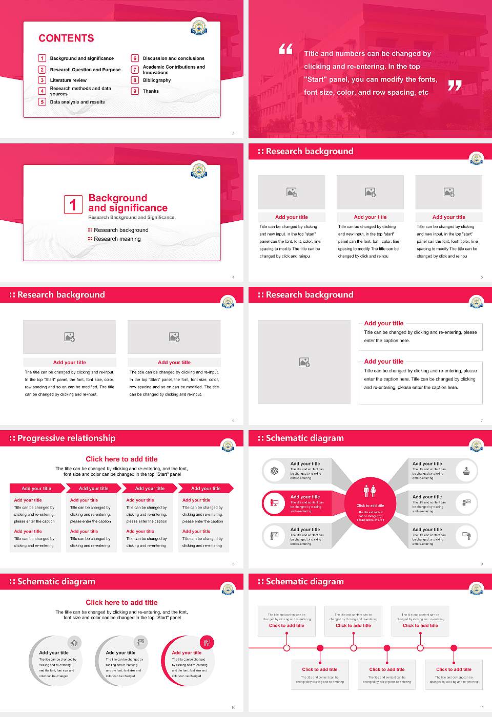 Dr. Abdul Haq Urdu University Graduation Thesis Defense PPT Template16:9 ratio PPT effect preview image2