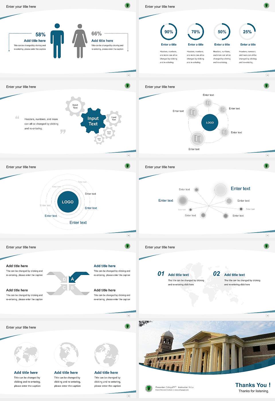 Forest Research Institute Course/Courseware Creation PPT Template16:9 ratio PPT effect preview image4