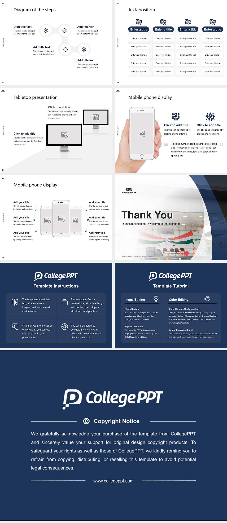 Gandhinagar University Competition/Entrepreneurship Contest PPT Template4:3 ratio PPT effect preview image9