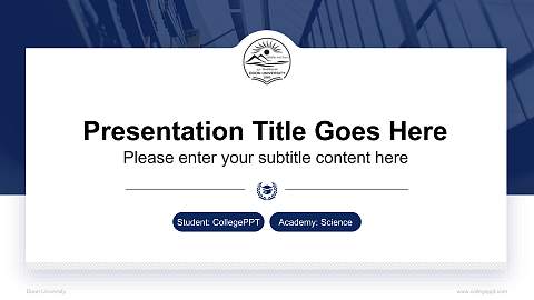 Doon University National Scholarship Defense PPT Template