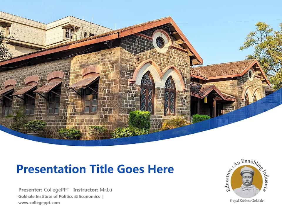 Gokhale Institute of Politics & Economics Course/Courseware Creation PPT Template4:3 ratio PPT effect preview image5